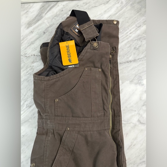Like New! MOVING! EVYTHNG MUsT GO! Berne Men Insulated Washed Duck Bibs Overall - Picture 2 of 16